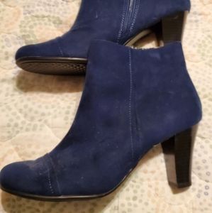 Aerosoles Navy Blue Suede Ankle Boots